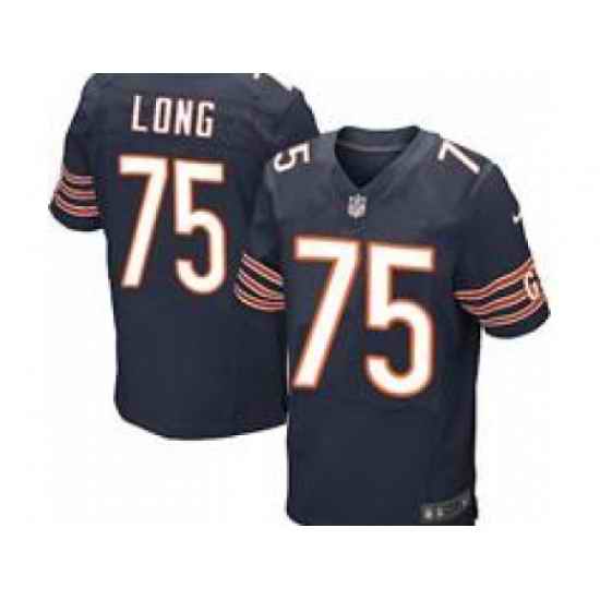 Nike Chicago Bears 75 Kyle Long Blue Elite NFL Jersey